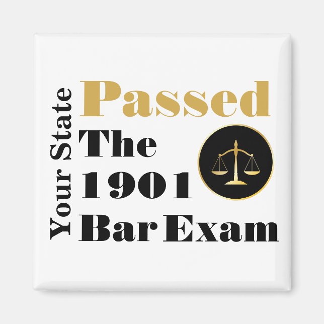 Passed the Bar Exam (Customise State & Year) Magnet (Front)