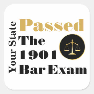 Passed the Bar Exam (Customise State & Year) Square Sticker