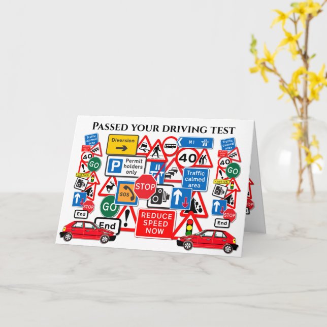 Passed your Driving Test ~ Congratulations! Card (Yellow Flower)