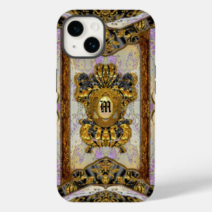 Passementerie Madeline Elegant  Damask Monogram Case-Mate iPhone 14 Case
