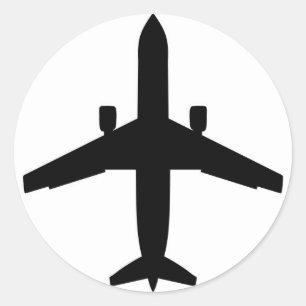 passenger Aeroplane Classic Round Sticker
