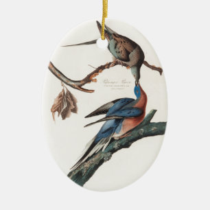 Passenger Pigeon (1838) John J. Audubon Ceramic Tree Decoration