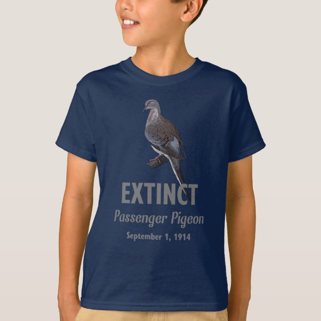 Passenger Pigeon Extinction T-Shirt (Front)