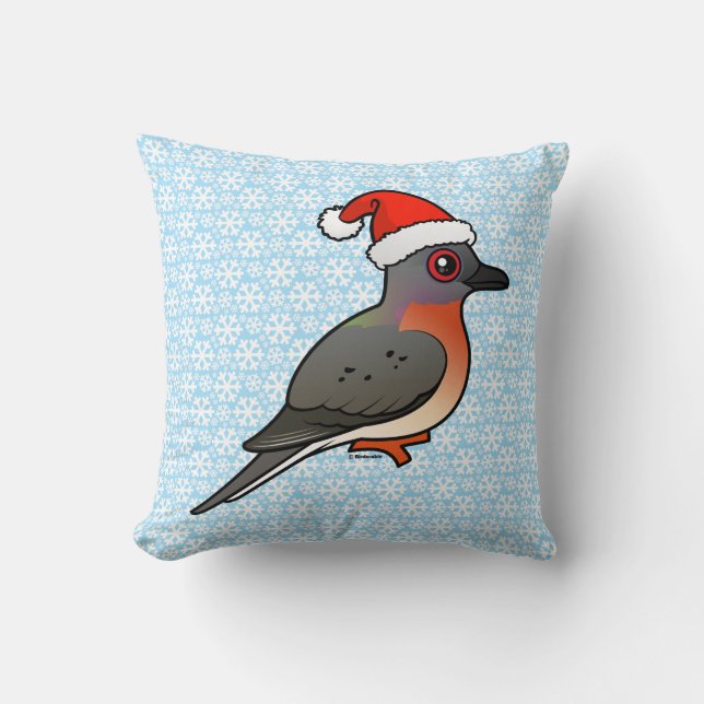 Passenger Pigeon Santa Cushion (Front)