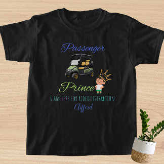 "Passenger Prince" personalised kid boy golf theme T-Shirt