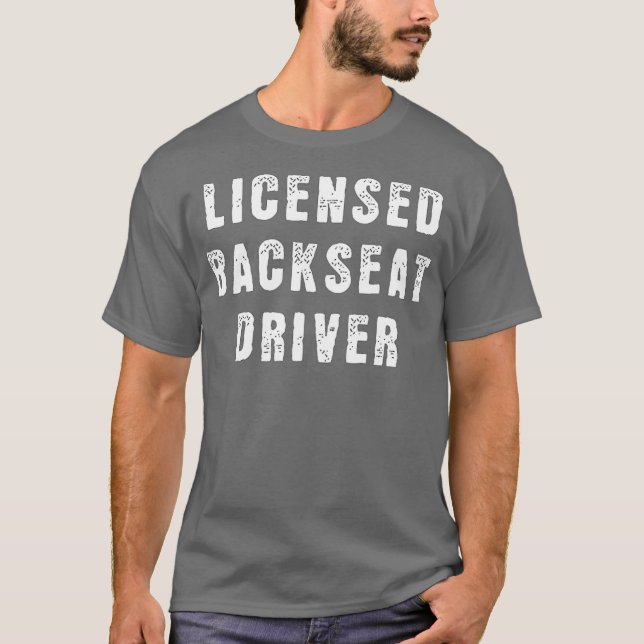 Passenger Road Trip Back Seat Licensed Backseat T-Shirt (Front)