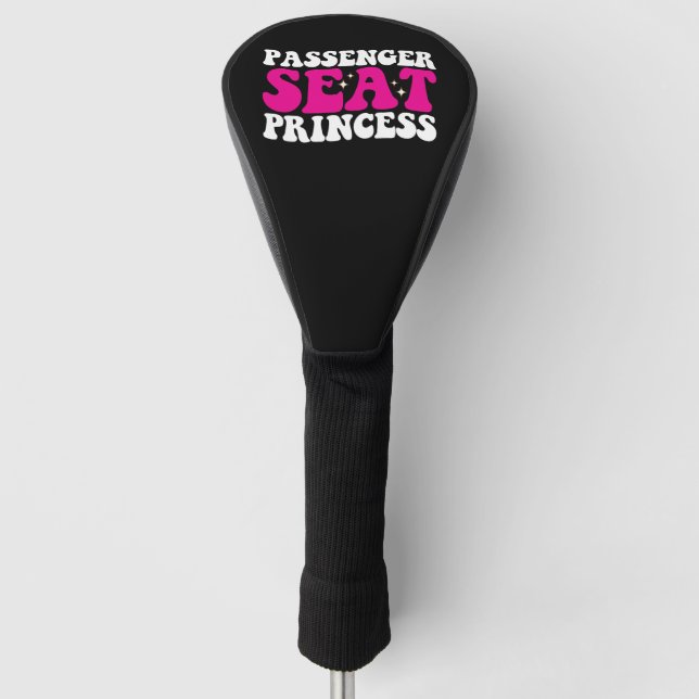 Passenger Seat Princess Girl Car Groovy Retro Golf Head Cover (Front)