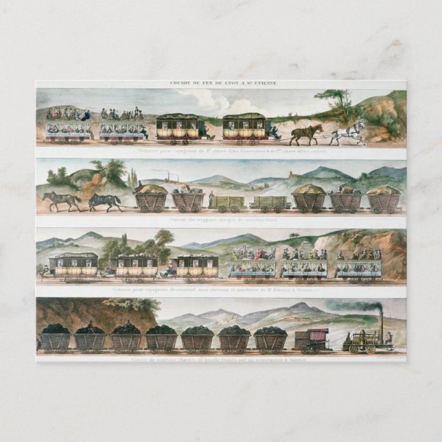 Passengers and freight the first French line Postcard (Front)