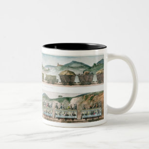 Passengers and freight the first French line Two-Tone Coffee Mug