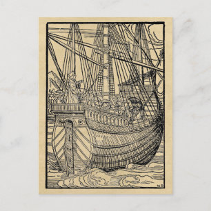 Passengers on a Trading Ship Postcard