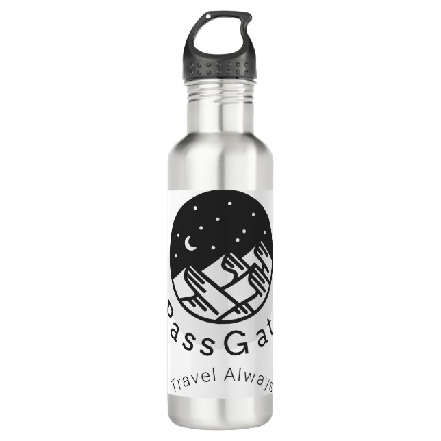 PassGate Aluminium Bottle - Travel Always (Front)