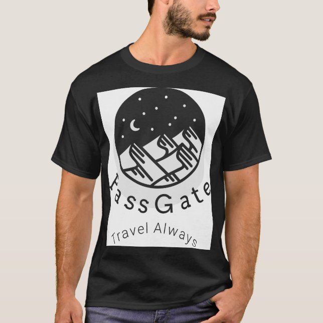PassGate Travel Always Black Men's T-Shirt (Front)