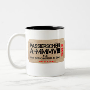 passierschein a38 3008 Two-Tone coffee mug