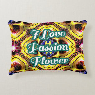 Passiflora Caerulea Pattern Decorative Cushion