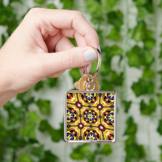 Passiflora Caerulea Pattern Key Ring (Hand)