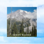Passing Cloud Over Mount Rainier Tile<br><div class="desc">Ceramic tile featuring the scenic photo image of a cloud passing over majestic Mount Rainier,  Washington. Select your tile size. Makes a great kitchen trivet!</div>