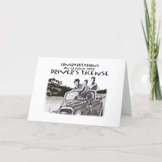 passing driving test, congratulations. card