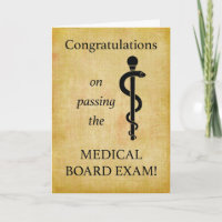 Passing Medical Board Exam Rod of Asclepius