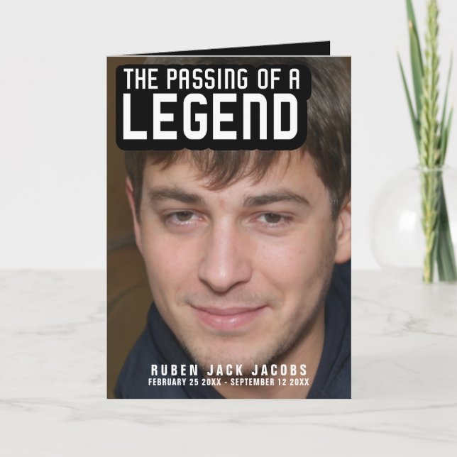 Passing of a legend Funeral service program mono Programme (Front)