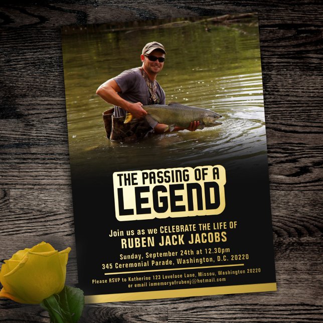 Passing of legend funeral blue grey gold memorial  (Creator Uploaded)