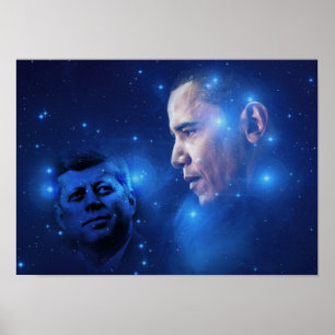 Passing of the Torch, John F. Kennedy Barack Obama Poster