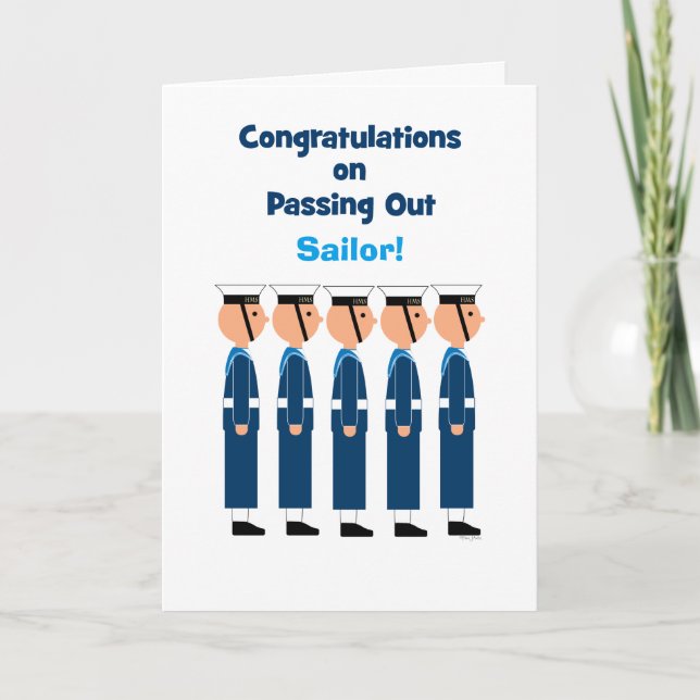 Passing Out Congratulations British Naval College Card (Front)