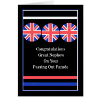 Passing Out Parade Card for Great Nephew