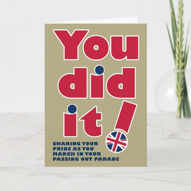 Passing Out Parade Fun British Mod Design Card (Front)