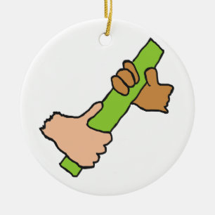 Passing The Baton Ceramic Tree Decoration