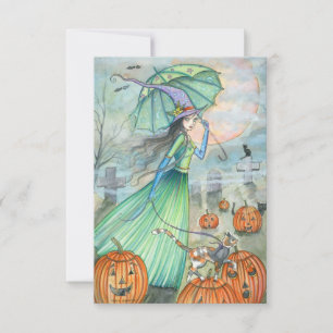 Passing Through Halloween Postcard