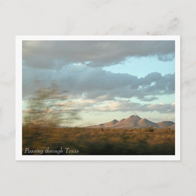 Passing through Texas Postcard (Front)