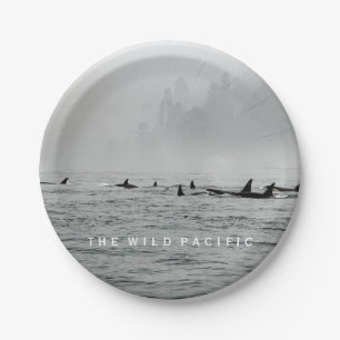 Passing Whales Paper Plates