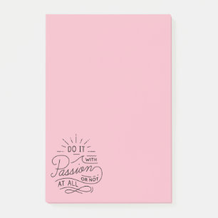 Passion, Attitude Life Success Motivational Quote Post-it Notes