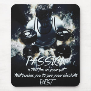 PASSION - Bodybuilding Workout Motivational Mouse Pad