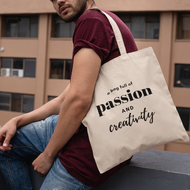 Passion & Creativity Modern Stylish  Tote Bag (Shop now and ignite your journey of passion and creativity!)