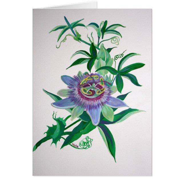 Passion Flower Botanical Art (Front)