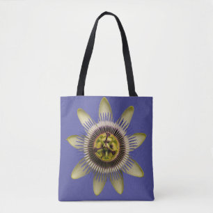 Passion Flower Botanical Tote Bag