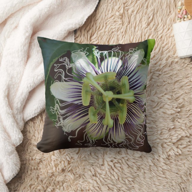 Passion Flower Cushion (Blanket)