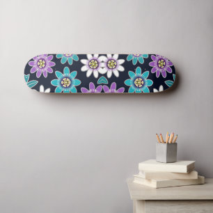 Passion Flower Floral Design Skateboard