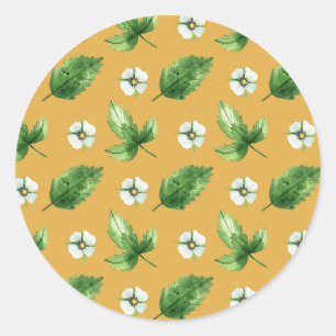 Passion Flower Vine Classic Round Sticker