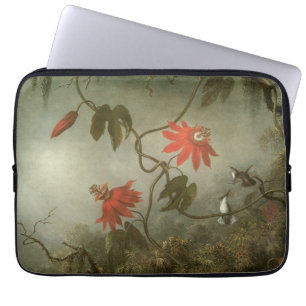 Passion Flowers and Hummingbirds by Martin J Heade Laptop Sleeve