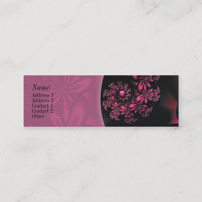 Passion Flowers Contact Business Card (Front)