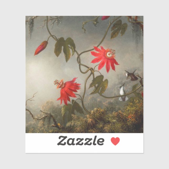 Passion Flowers with Hummingbirds Heade (Sheet)