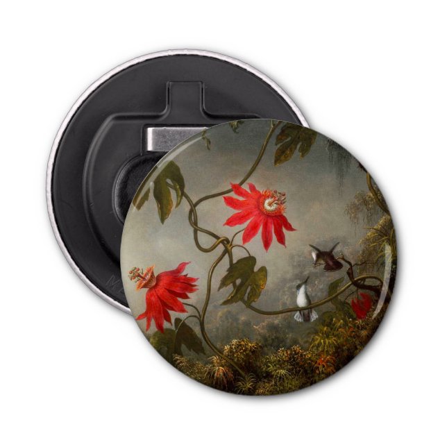 Passion Flowers with Hummingbirds Heade Bottle Opener (Front)