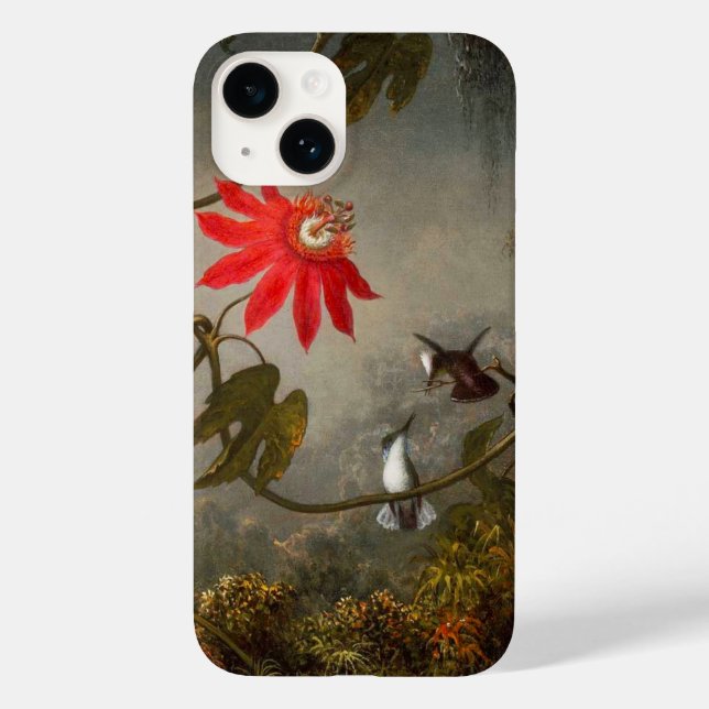 Passion Flowers with Hummingbirds Heade Case-Mate iPhone Case (Back)