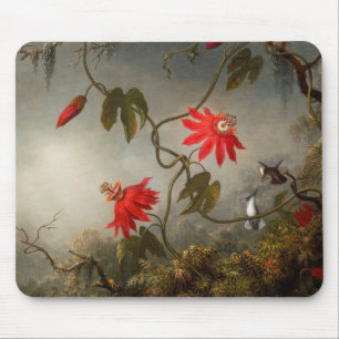 Passion Flowers with Hummingbirds Heade Mouse Pad
