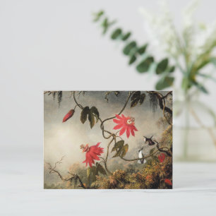 Passion Flowers with Hummingbirds Postcard