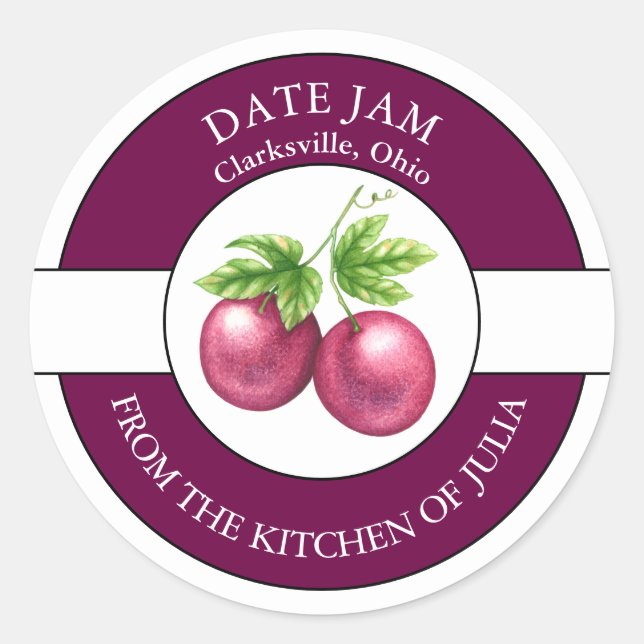 Passion Fruit Jam Label  (Front)
