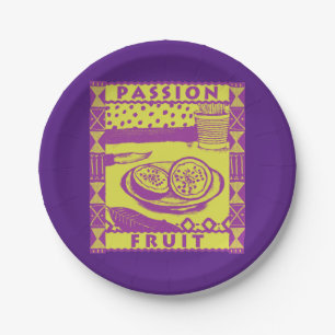 Passion Fruit Paper Plate