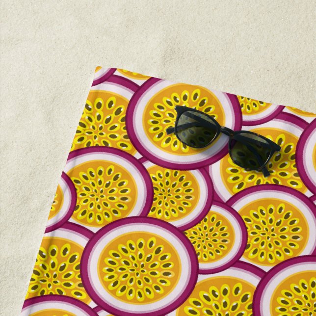 Passion fruit slices beach towel (In Situ)
